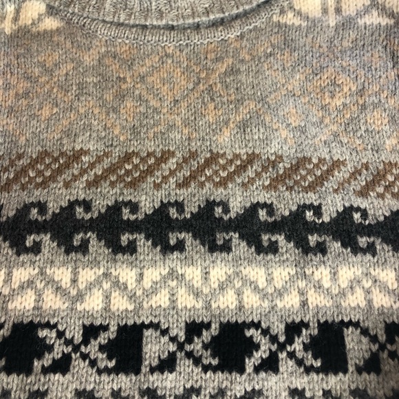 NEWTON TRADING CO Vintage 100% Wool Turtleneck Sweater southwestern stripe M - Picture 4 of 12